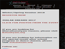 Tablet Screenshot of indian-fusiondance.com